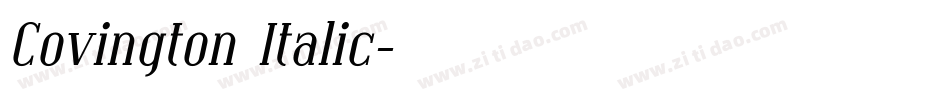 Covington Italic字体转换